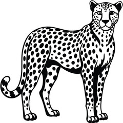 cheetah vinyl ready vector illustration