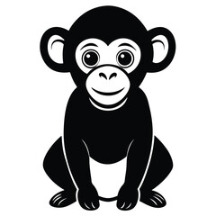 vector of a cute monkey