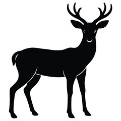 Obraz premium deer silhouette vector