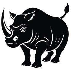 rhino cartoon coloring page