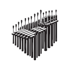 Melodic Resonance: A Stunning Collection of Vibraphone Vector Silhouettes Capturing the Unique Shape, Clear Tones, and Harmonic Beauty of This Iconic Percussion Instrument.
