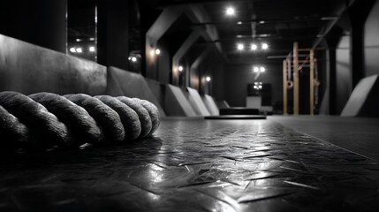 Dark, modern indoor climbing gym