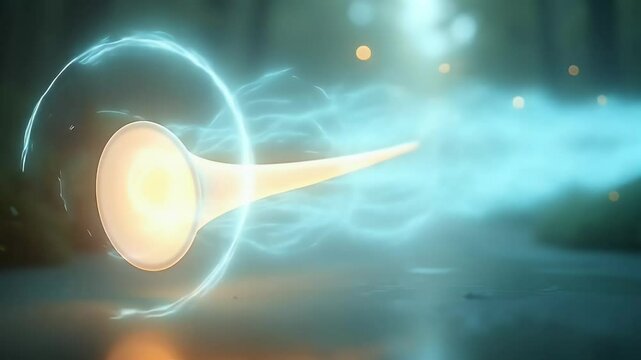 Abstract glowing energy object design