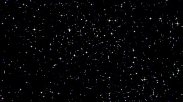 Stars overlay a black background with many white blue and green stars. Suitable for social media posts, invitations, and festive designs. Festive stars overlay on dark background, ideal for creative s