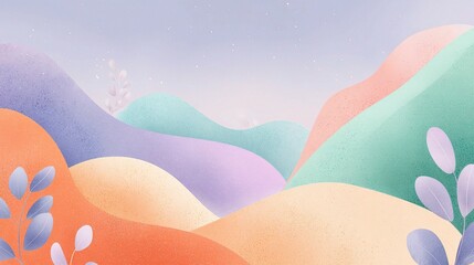 Soft Pastel Abstract Background with Minimal Shapes and Colors