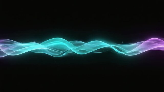 A soft cloud of nano particles floats zero gravity, undulating wave patterns on a semi-transparent holographic veil iridescent pastel hues, ripple flow, seamless infinite, abstract dream physics