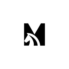 letter M horse logo