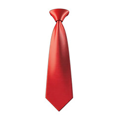 Red tie isolated on transparent background