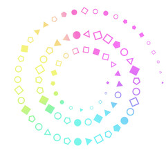 Colorful geometry spiral background.