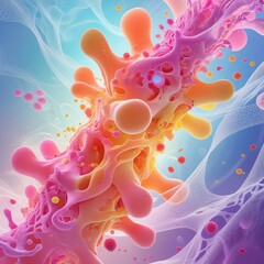 Abstract Artistic Concept of Human Body Fat – Organic Shape Illustration