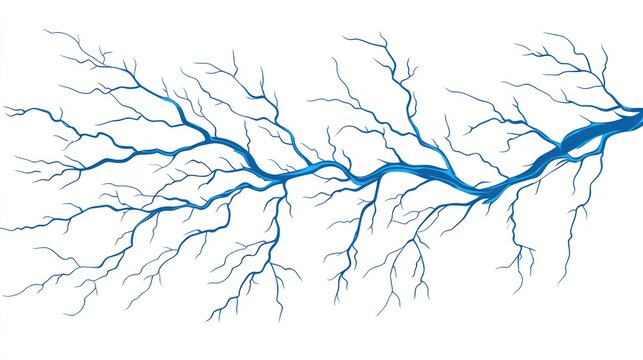 Blue river branching pattern