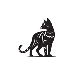 Wild Beauty: A Striking Collection of Bengal Vector Silhouettes Showcasing the Powerful Form, Bold Stripes, and Sleek Profile of This Majestic Big Cat.
