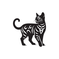 Wild Beauty: A Striking Collection of Bengal Vector Silhouettes Showcasing the Powerful Form, Bold Stripes, and Sleek Profile of This Majestic Big Cat.
