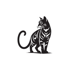 Wild Beauty: A Striking Collection of Bengal Vector Silhouettes Showcasing the Powerful Form, Bold Stripes, and Sleek Profile of This Majestic Big Cat.
