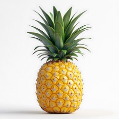 Fototapeta premium High Resolution Photo Of A Vibrant Yellow Pineapple On A Clean White Background
