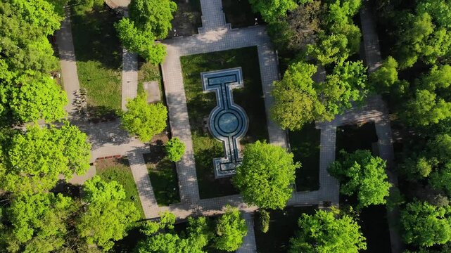 Dąbrowa G&oacute;rnicza, aerial shots of Park Zielona
