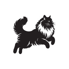 Obraz premium Charming Grace: A Beautiful Collection of Birman Vector Silhouettes Capturing the Elegant Posture, Silky Coat, and Striking Features of This Affectionate Feline Breed. 