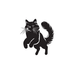 Obraz premium Charming Grace: A Beautiful Collection of Birman Vector Silhouettes Capturing the Elegant Posture, Silky Coat, and Striking Features of This Affectionate Feline Breed. 