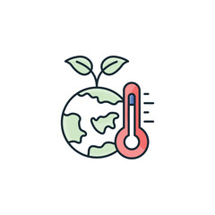 Climate Change icon design with white background stock illustration