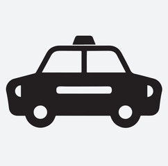 Obraz premium taxi silhouette vector art illustration, yellow taxi cab