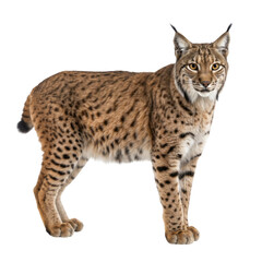 lynx in front of white background Backgroundless cutout in 4k