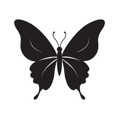 Graceful Butterfly Wing Spread Illustration