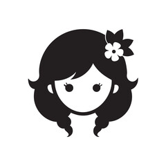 Girl With Flowers In Hair