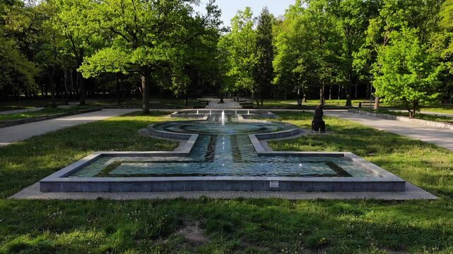 Dąbrowa G&oacute;rnicza, aerial shots of Park Zielona