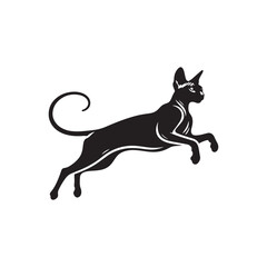 Unique Elegance: A Captivating Collection of Sphynx Vector Silhouettes Highlighting the Distinctive Hairless Body, Graceful Posture, and Playful Personality of This Charismatic Feline Breed.
