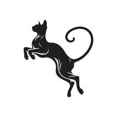 Unique Elegance: A Captivating Collection of Sphynx Vector Silhouettes Highlighting the Distinctive Hairless Body, Graceful Posture, and Playful Personality of This Charismatic Feline Breed.
