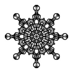 Abstract circle,  pattern. Painted on a tablet.