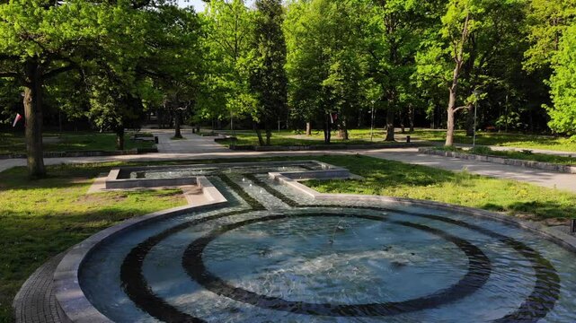 Dąbrowa G&oacute;rnicza, aerial shots of Park Zielona