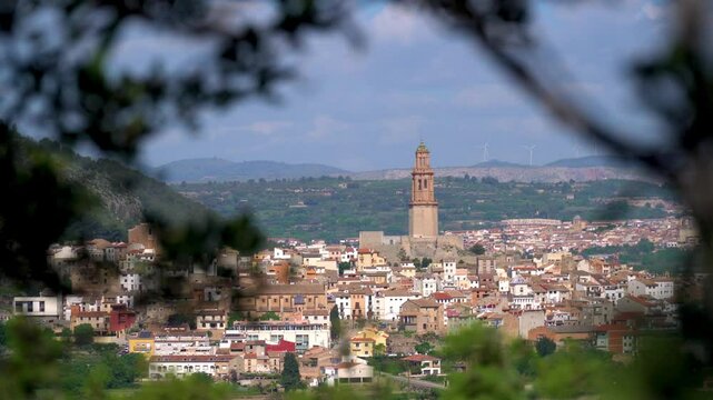 Panoramic view to J&eacute;rica village, in Comunidad Valenciana (Spain).