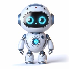 AI, advanced chatbot, or robot thinking 3d HD images isolated on a white background are best for creating artificial intelligence technology logos. communication, cyberspace, and cybersecurity.