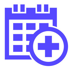 Obraz premium medical appointment, schedule icon on white