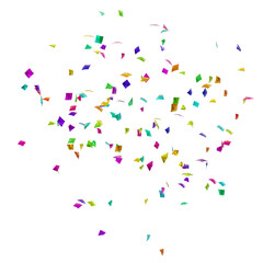 Colorful celebration particles. 3d rendering.