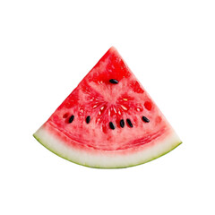 Fresh Watermelon Slice with Black Seeds