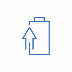 battery charging arrow icon sign vector
