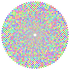 Abstract circle mirage technology.	