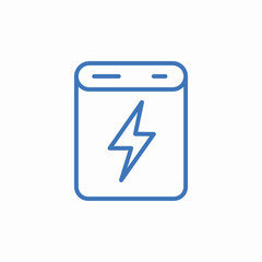 battery lightning bolt icon sign vector