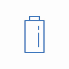 battery vertical empty icon sign vector