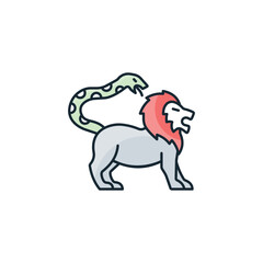 Chimera icon design with white background stock illustration