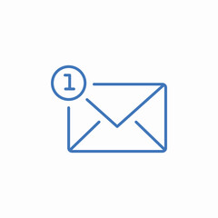 email one unread icon sign vector