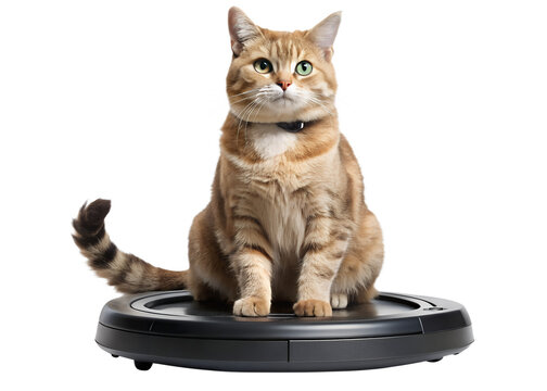 cat riding roomba vacuum cleaner funny pet