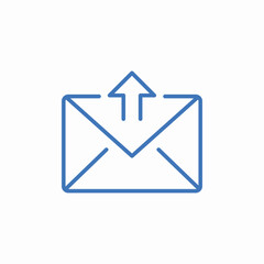 email upload outbox icon sign vector