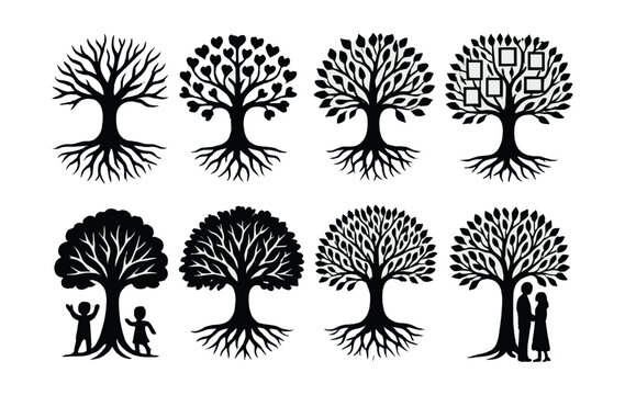 Family Tree Vector Black And White Images – Browse 12,321 Stock Photos ...
