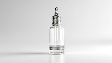 Elegant Glass Bottle with Silver Cap Perfume Dispenser Luxury Fragrance Container