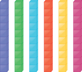 Dienes tens blocks. Base ten counting. Place value with base ten blocks.