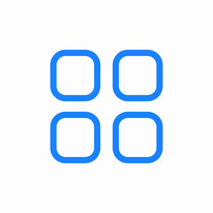 grid squares layout icon sign vector