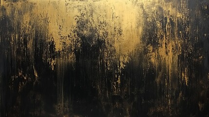 Abstract Black Gold Texture Background Luxury Elegant Design Modern Art Painting Canvas Wall Decor Rich Golden Splatter Brushstrokes Premium Artistic Grunge Wallpaper Graphic      